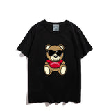 Moschino T Shirt Teddy Bear Pattern Quick-Drying Loose Short Sleeve