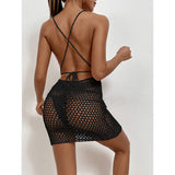 Coachella Music Festival Outfits Beach Dress Hollow out Blouse Beach Camisole