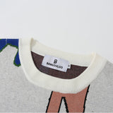 Men Sweater Letter Jacquard Sweater Men's round Neck Sweater Autumn