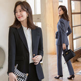 Interview Suit Women Slim Fit Suit Slimming Work Clothes