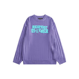 Men Sweater Letter Embroidered Knitwear Men's Pullover