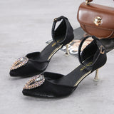 High Heels Ladies Sandals Plus Size High Heels Women Summer Pointed-Toe Stiletto Sandals Women