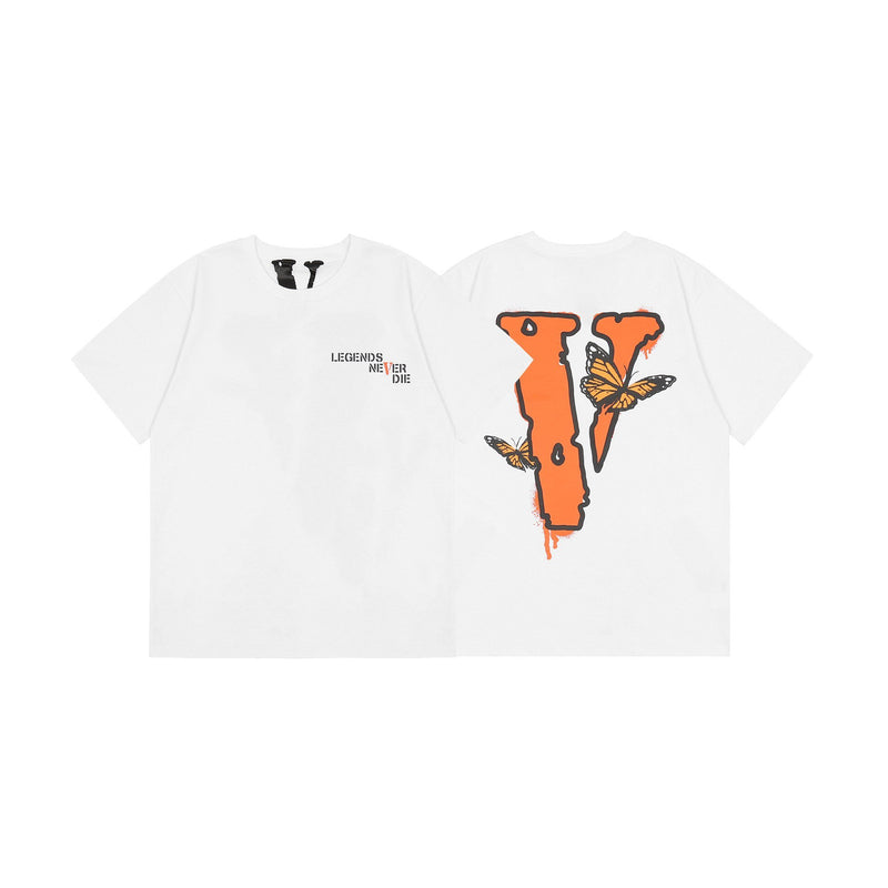 Vlone Short Sleeve Loose Men'S And Women'S Tshirt