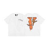 Vlone Short Sleeve Loose Men'S And Women'S Tshirt