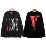 Vlone Sweatshirt Round Neck Long T Casual Able Long Sleeve