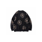 Men Sweater Cartoon Jacquard Sweater Men's Loose Pullover