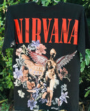 Nirvana T Shirt Vintage Angel Print T-Shirt Male And Female Large Size