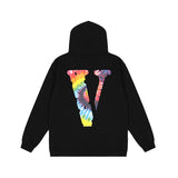 Vlone Hoodie Big V White Loose Hoodie Men'S And Women'S Pullover Sweater