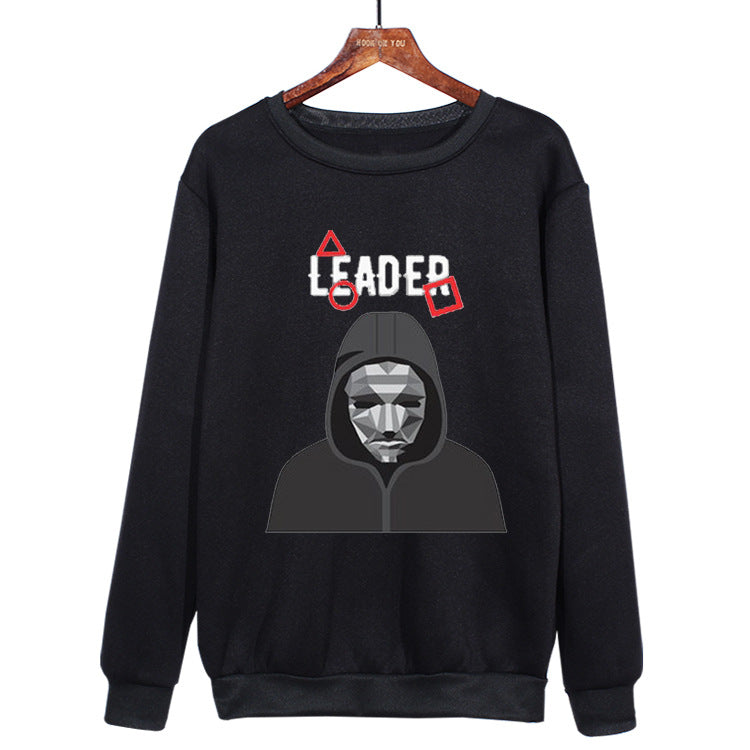 Squid Game Costume Loose Long Sleeve Crew Neck Sweater Women