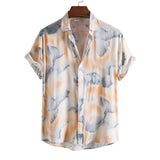 Camp Collar Shirt Ethnic Style Short Sleeve Shirt