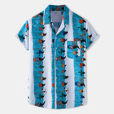 Camp Collar Shirt Short Sleeve Shirt Lapel