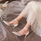 Low Heel Wedding Shoes Bridal Shoes White Wedding Shoes Women 'S High Heels