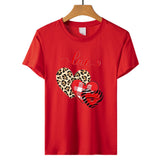 Valentine's Day T Shirt Short-Sleeved Men's and Women's Letter Printed T-shirt Top