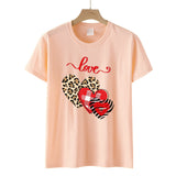 Valentine's Day T Shirt Short-Sleeved Men's and Women's Letter Printed T-shirt Top