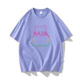 Nasa T Shirt Short Sleeve Men'S Summer Loose Top Versatile Couple Wear Half Sleeve
