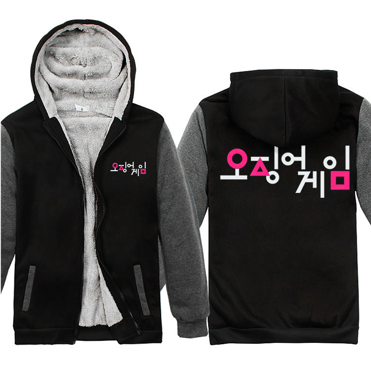Squid Game Costume Casual Thickened Zipper Sweater