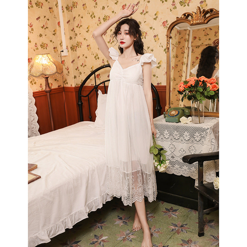 Regency Dress Long Dress Mesh Princess Home Wear