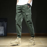 Cuffed Cargo Pants Men's Casual Pants Spring Loose