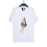 Vlone T Shirt Four Seasons Base Short Sleeve Vlone Palm Large V Printed Loose T-Shirt