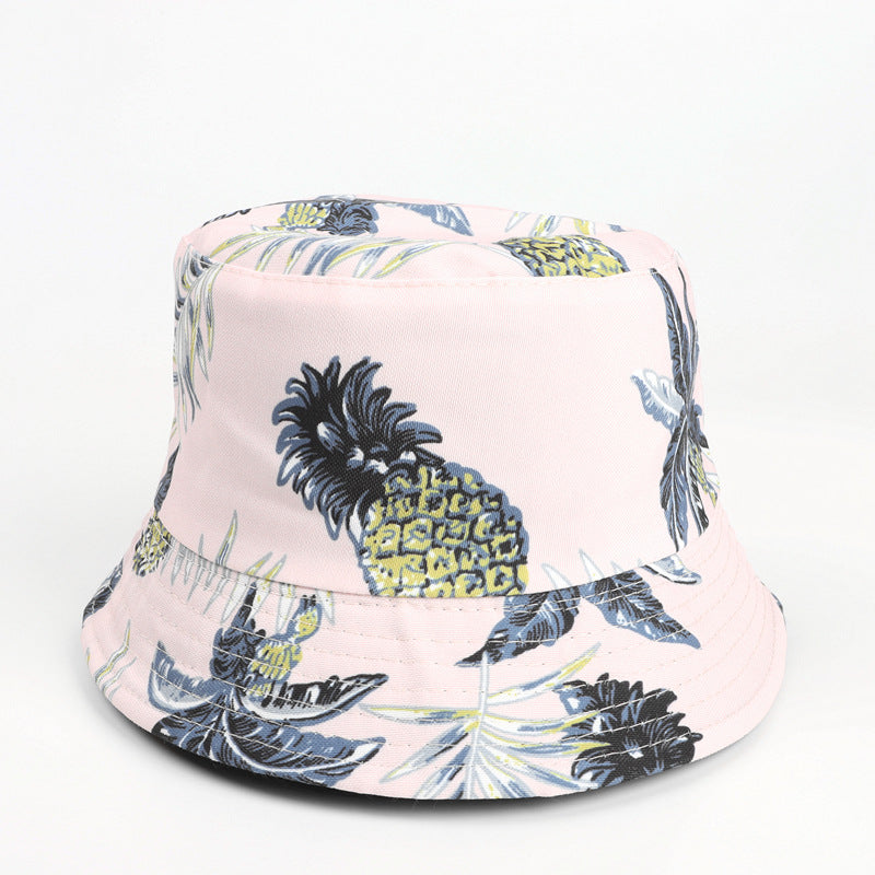 Bucket Hat Fishing Cap Cotton Print Fisherman Hat Pattern Printing Bucket Hat Female Sun Hat Tide