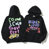 Kanye West Sunday Service Hoodie Autumn And Winter Color Hand Painted Graffiti Hooded Sweater Couple