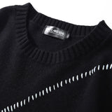 Men Sweater Men's Loose round Neck Sweater Trendy Pullover