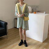 MIDI Mauve Wrap Dress Women's Long-Sleeved Dress Loose Skirt