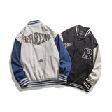 Man Fall Outfis Retro Alphabet Embroidered Baseball Uniform Coat Loose Jacket