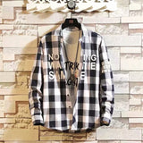 Men Shirts Long Sleeve Shirt Striped Shirt Plaid