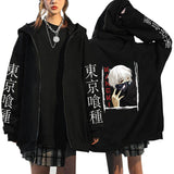 Anime Hoddies Leisure Sports Zipper Sweater Tokyo Ghoul