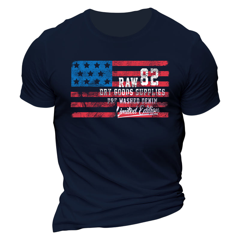 Man T Shirt Cotton round Neck Heat Transfer Patch Short Sleeve T-shirt Short Sleeve