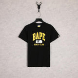 Bathing Ape T Shirt Black White Summer Cartoon Letter Print Casual Short Sleeve T-shirt