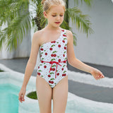 Children Swim Suit One Shoulder Bikini Swimsuit Little Girl