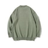 Men Sweater Character Printed Sweater Men's Loose round Neck Sweater Trendy Pullover