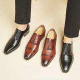 Men's Dress Shoes Classic Leather Oxfords Casual Cushioned Loafer Leather Shoes Men Business Formal Wear Shoes