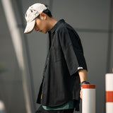 Men Shirts Summer Short Sleeve Shirt Men's Loose Casual