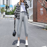 Grey Sweatpants Autumn and Winter Sports Pants Women's Pants Loose