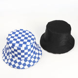 Bucket Hat Fishing Cap Cotton Print Fisherman Hat Plaid Printed Pattern Fashion Sun Hat for Men and Women