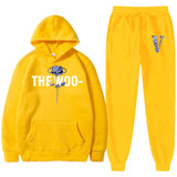 Vlone Hoodie & Pants 2 Piece Printed Men'S And Women'S Loose Hooded Sweater