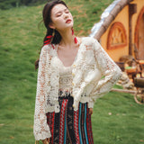 Coachella Music Festival Outfits Hollow Sweater Cardigan Spring/Summer Jacket Long-Sleeved