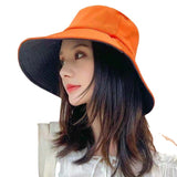 Women Bucket Hat Bucket Hat Sun Protection Double-Sided
