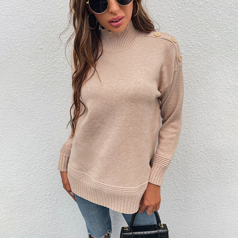 Women Pullover Knit Sweater for Autumn and Winter