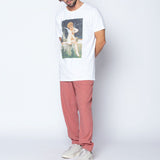 Rave Outfits Mens T Shirt round-Neck and Pink Fashion Printed Men