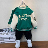 Toddler Boys Jackets Boys' Coat Spring and Autumn Baseball Uniform