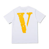 Vlone T Shirt Spring And Summer Big Letter Hip-Hop Street Round Neck Short Sleeve T-Shirt