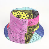 Bucket Hat Fishing Cap Cotton Print Fisherman Hat Vintage Printing Men and Women Outdoor