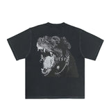 Askyurself T Shirt Casual Loose Men's Fog Short Sleeve Summer