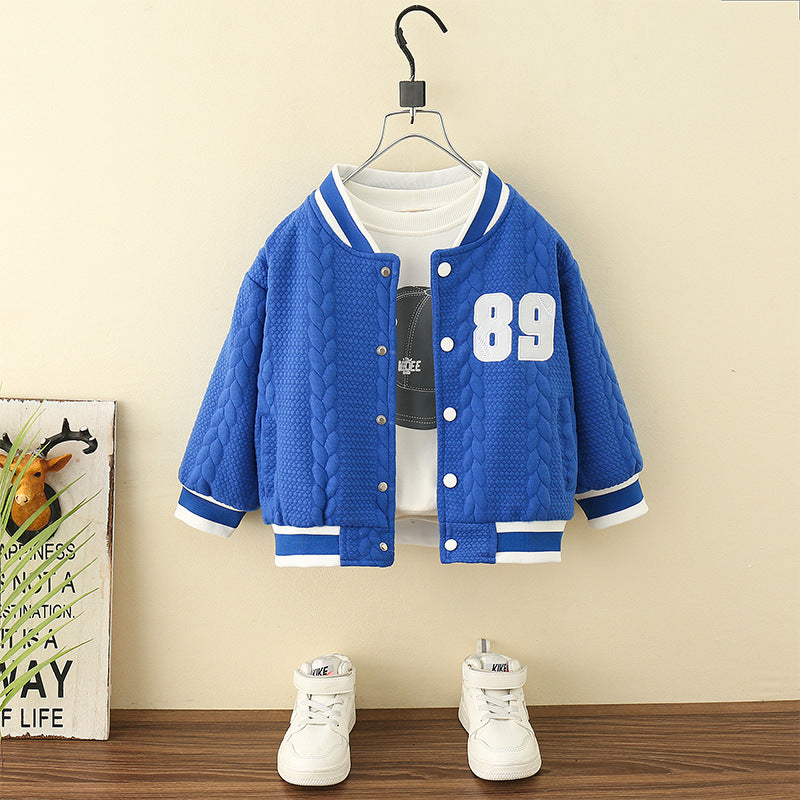 Toddler Boys Jackets Boy's Knitted Coat Spring and Autumn Jacket