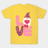 Valentine's Day T Shirts Couples Leopard Print Dwarf Printed round Neck T-shirt
