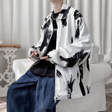Men's Jackets Autumn Loose Men Printed Jacket Coat